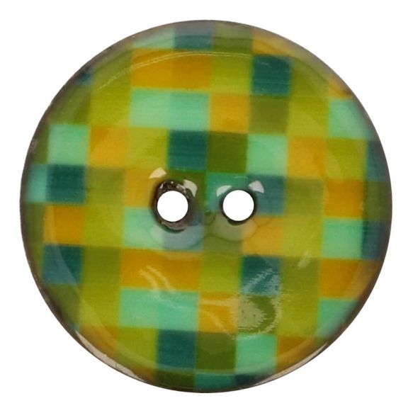 Coconut Button Check pattern 20 mm