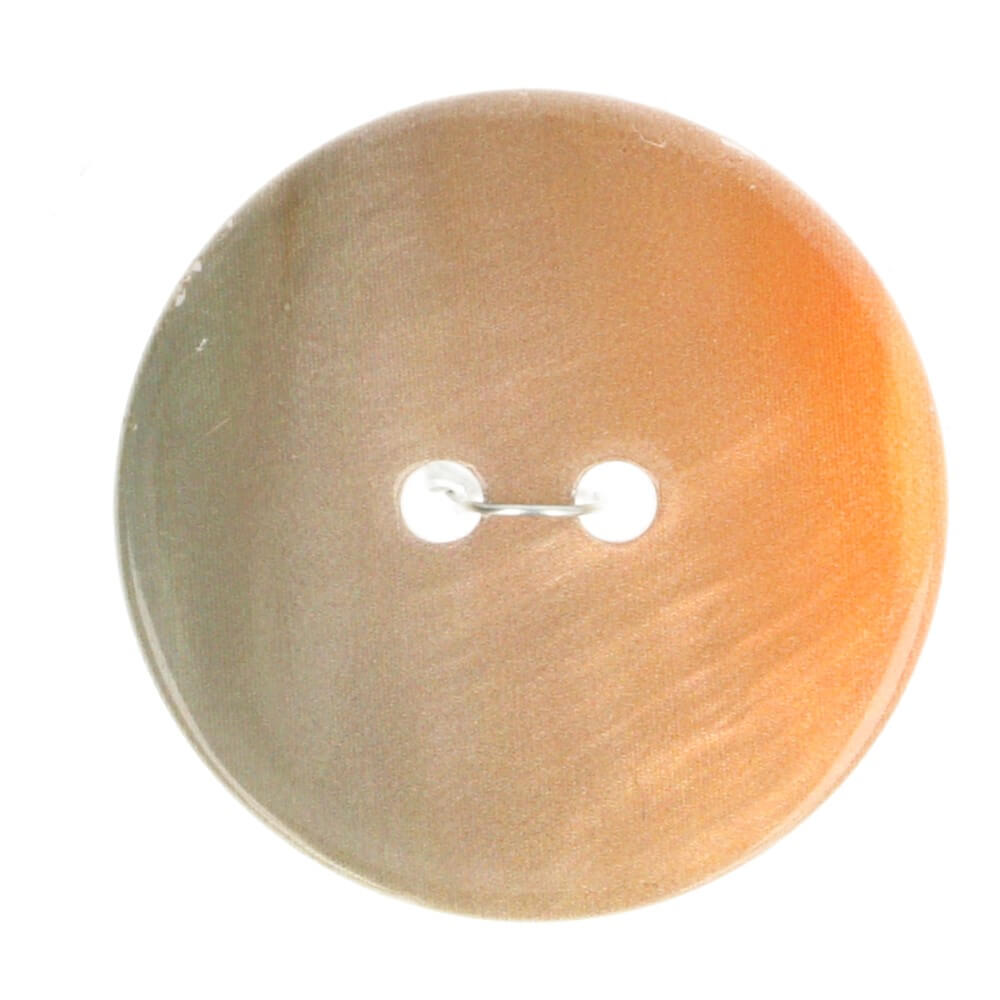 Pearl button 18 mm grey-orange