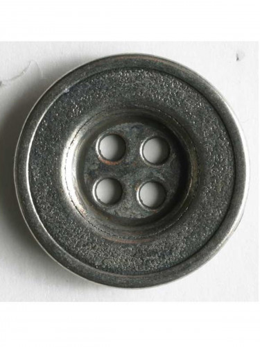 Full Metal Button Antique Silver 15mm