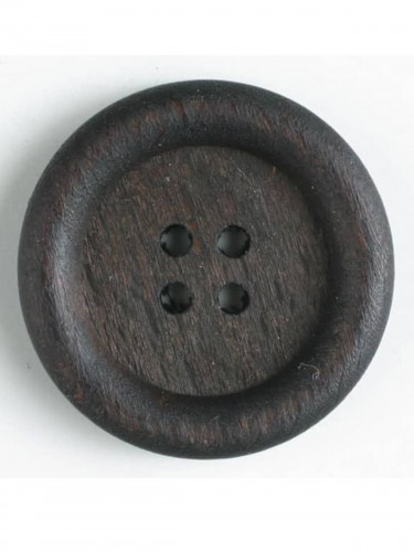 Wooden Button 18mm Dark brown