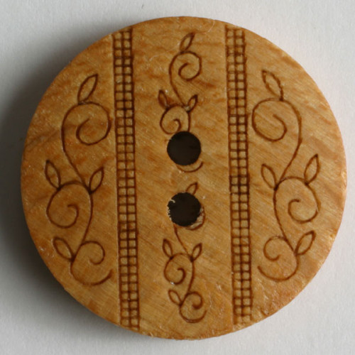 Wood Button Vine 18 mm