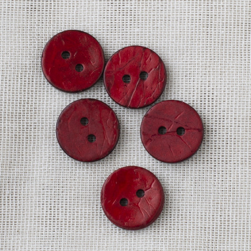 Coconut Button 18 mm dull 09 red