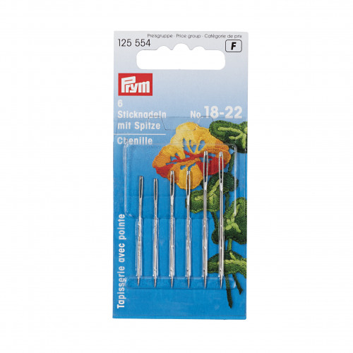 Prym Chenille needles with sharp point, No. 18-22, assorted