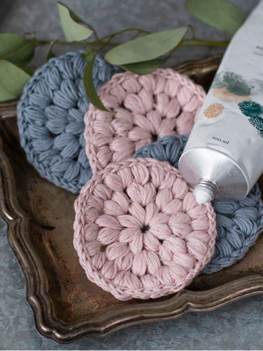 Crochet Cotton Pads Free Pattern in Finnish