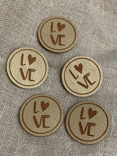 Love Tag 25mm gold 0184