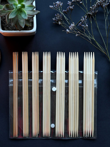 KnitPro Bamboo 15cm Sukkapuikkosetti