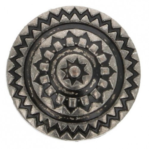 Islantilaistyylinen metallinappi 17,5mm musta