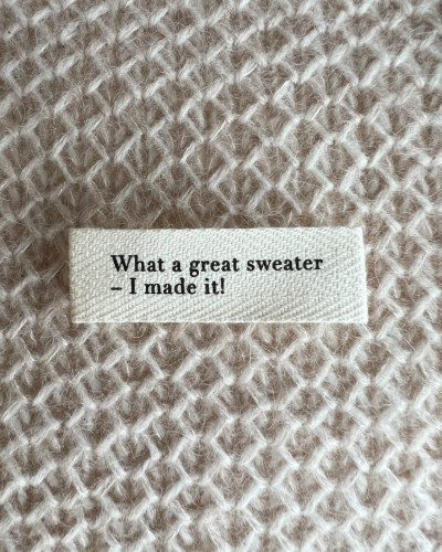 Petiteknit Label Small "What a great sweater - I made it!"