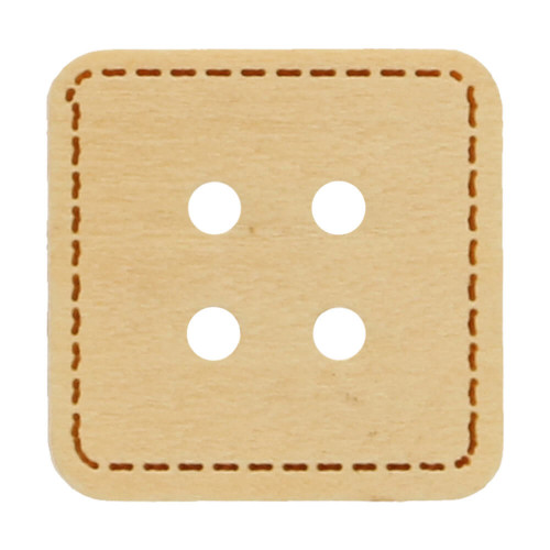 Wood Button Square