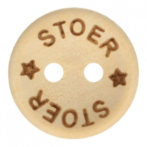 Wooden Button "Stoer"
