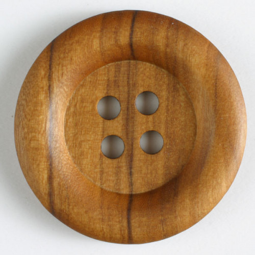 Wooden Button Round