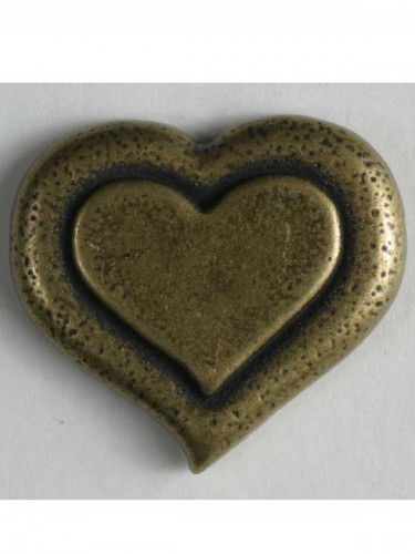 Full Metal Shank Button Heart