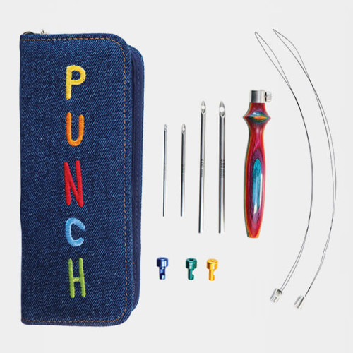 KnitPro Vibrant Wood Punch Needle Set Tuftaussetti