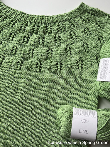 Sandnes Snöklokke Top for Women, Free Knitting Pattern in Finnish